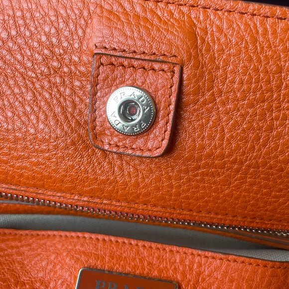 PradaCuir Frame Convertible Tote Canvas and Saffia - Picture 12 of 16